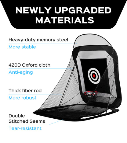 CoxiVision Easyset Golf Net – with Automatic Ball Return System, Collapsible Hitting Nets with Target Sheet for Backyard, Outdoor & Indoor Training