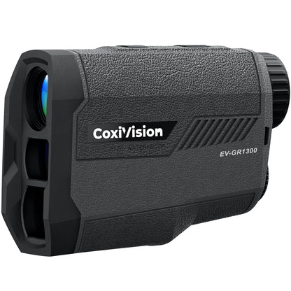 CoxiVision Rangefinder for Golf & Hunting, 1300 Yards High-Precision Range Finder, 6X Magnification, Pin-Seeker & Flag-Lock & Vibration